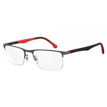 Carrera 남성용 8843 직사각형 처방 안경 프레임 매트 루테늄 54mm 19mm