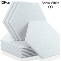 방음벽 방음 스펀지 차음제 흡음제 녹음실 벽간소음 방음공사 작업실 방음판, Large Hexagon, 1--Snow White, 0.8cm Medium Density