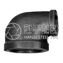 JH금속 흑이경엘보 20X15A 흑나사부속 흑관 배관자재, 50×15A