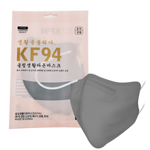 비엠세상편한마스크(구 다온마스크) KF94 새부리형 입체마스크 1매 그레이색 대형, 50개