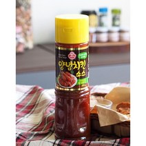 [ 조 은 마 켓 ] 지 금 까 지 이 런 맛 은 없 었 다 !! 오 뚜 기 양 념 치 킨 소 스 490g 매 콤 달 콤 홈 메 이 드 국 산 야 채 로 만 든 치 킨 소 스, 1개