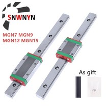 1pc 소형 선형 레일 MGN12 MGN9 MGN7 MGN15 100 200 300 400 500 600 800 1000mm MGN-H/C 블록 3D 프린터 부품, 18 only one block_02 MGN9H, 1개