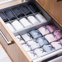1+1 깔끔 양말 속옷 수납정리함 (1칸/10칸/15칸), 10칸+15칸, 그레이+반투명 뚜껑