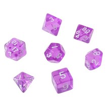 7-dice sided d4 d6 d8 d10 d12 d20 마법의 수집 rpg 폴리 게임 세트, 보라