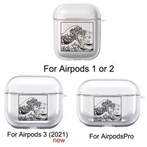 블루 웨이브 커버 Airpods 2/1 3 이어폰 소프트 TPU Airpods 케이스 AirPod 커버 Earpods 애플 Airpods3 20, 07 07_03 For Airpods Pro