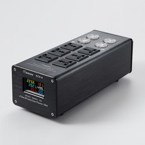 해외 전자제품 주파수 변환기 도란스 전류 15A 돼지코 어댑터 220V 60HZ 50HZ, 1개, 6 LED 업그레이드 버전 (블랙)cm