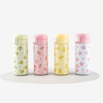 푸코 후르츠 어린이 물병 보온보냉병 원터치보온병 텀블러, 1.복숭아