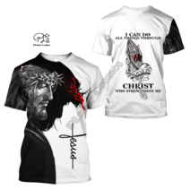 예수님 그리스도 PLstar Cosmos Christian olic Jesus R Streetwear 3DPrint Summer Casual Funny T-shirts, 11 T-shirts_03 M