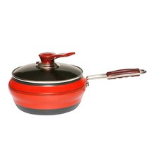 매직골드 항아리 편수 냄비, 레드, 지름 22 Cm X 높이 9.5 Cm