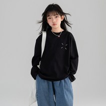 핑크비 모던시크오버티 주니어 초등학생 중학생 공용 오버핏 티셔츠 13~21호