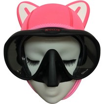 만화 다이빙 후드 다이브 캡 모자 헬멧 3mm 네오프렌 스쿠버 다이빙 프리 다이빙 스노클링 수중 따뜻한 선 스크린 다이빙 장비, 핑크 고양이