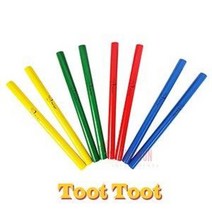Toot Toot 칼라 리듬막대 리듬스틱 클라베스 (1조), 색상, 녹색