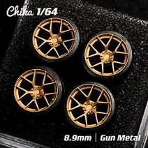 19인치 휠18인치 휠자동차 휠 1/64 Chika Nabes 8.9mm 9.7mm 타이어 림 BBS LM VSXX RS 레이 TE37 와타나바 164 HW 토미 미니 GT 합금, [02] 8.9mm bronze FIA, 1개