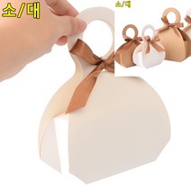 접이식 손잡이 가방형 케이스 소 - 브라운 포장가방 비닐쇼핑백제작, 대 - 화이트