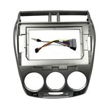 자동차 부품 wqlsk10.1 inch car fascia for honda city 2008-2014 double din fascias audio fitting adapter, 프레임-mt-코드, 은