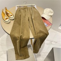 코듀로이 팬츠 팬츠 부츠컷 특이한 반바지 코로듀이팬츠 코로듀이 핑크골덴 핑크 골덴 키작녀골덴 하이웨이스트 와이드 할머니 여자 2022 가을 겨울 백합 밴딩 날씬해 보이는 9부 배기