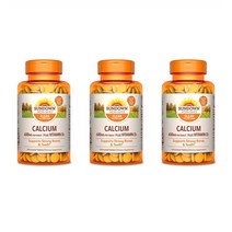 선다운 네츄럴 칼슘 플러스 비타민 D3 600 Mg Sundown Naturals Calcium Plus Vitamin 120정 3개