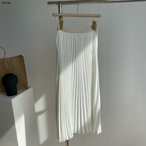 DFMEI 플리츠 a라인 스커트 플리츠 미디 여성입니다