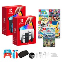 닌텐도 스위치 OLED+게임 선택+10종 악세사리 패키지, OLED 네온+마리오 카트 8+10종 악세사리
