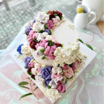 인천케이크연과진/2단케이크/3단케이크/환갑 칠순 팔순 웨딩 주문제작케이크/앙금플라워꽃다발디자인떡케이크/전국배송가능, 3호(지름21cm)+3호(지름21cm), 기본백설기, 두단모두쨈추가X