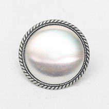 자수용 원형 도트 브로치 10개, 실버