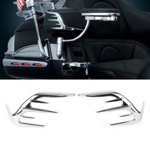 [해외] 혼다 goldwing gl1800 2006-2017 골드 윙 gl 1800 크롬 오토바이 승객 스피커 외부 장식 트림 2pcs, 2개