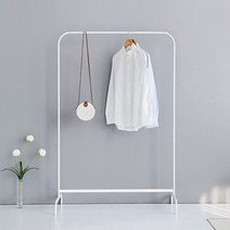 마켓비 BRUG 스탠드행거 KS1002 오픈형 모던스틸 미니멀인테리어 스탠드옷걸이, 레드