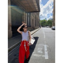 캐쥬얼 운동 일찍이 가을옷 보이핏 볼륨 디자인감각 스티커 표시 드로스트링 와이드 루즈핏 마이크로 맥시 3402548058, 레드 XL