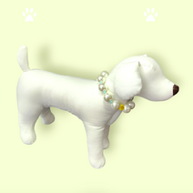 강아지목걸이 진주 블루 비즈 고양이 반려동물 악세사리, 블루(미디움)