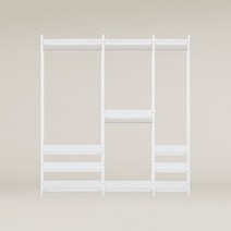 더윅 조립식 드레스룸행거 1800 세트(일반형), 화이트