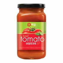 CJ제일제당 저녁메뉴추천 백설 토마토 바질 파스타소스 365g 스파게티 요리재료 자취음식 가정간편식, 1개