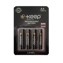 고용량 렉셀 e-Keep 이킵 AA AAA 충전지 블랙 2500mAh/1000mAh 4알, 이킵 블랙 2500mAh AA 4알