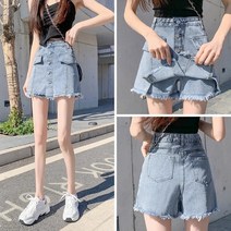 [Myshe]여성 데님 청 스커트 캉캉 미니 스커트 MJ508LTT510QK04