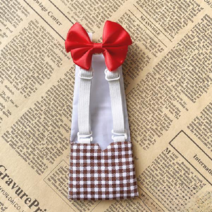 닭 기저귀 가금류 애완 오리 앵무새 거위 새 옷 반려닭 오리 옷 배설물 주머니 거위 방수, 격자 무늬 커피 색상