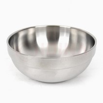 식당 가정 스텐 식기 샤틴 이중 탕기 면기 다용도볼 비빔볼, 14cm