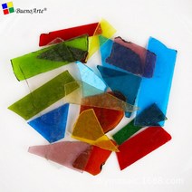 diy모자이크 투명반투명 교회스테인드글라스 유리조각수제재료 조각유리공예 조각유리공예재료, 프래그먼트 투명 믹스 1kg