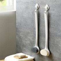 청년리빙 PP 목욕 바디브러쉬, 화이트(베이지모), 1개