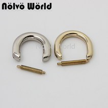10-50 조각 4 색 15mm 17mm 광택 아연 합금 d 링 배낭 이동식 D 버클 지갑 하드웨어 리폼 수선, 50개, 15mm 라이트 골드