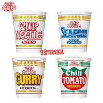 일본 NISSIN 닛신 컵누들 칠리토마토 오리지널 카레 시푸드 12개 세트, 오리지널4, 칠리토마토4, 칠리토마토4