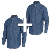 빌리언즈 작업복청남방 남자청남방 2P