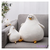 귀여운 뚱뚱한 덴마크 갈매기 인형 쿠션 베개 Zuhty 증정, S (11×13.5cm)