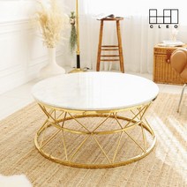 끌레오 딜런 이태리 천연 대리석 골드 인테리어 원형 거실 소파 테이블 CL223, 03_스타투아리오