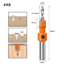 towayer 8mm10mm shank hss woodworking countersink router bit set screw extractor remon demolition fo, 4mmx8mm