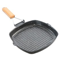 야외용 편리 접이식 눈꽃코팅 프라이팬 바비큐 주방구이 고기판 스테이크 삽겹살불판, 대형