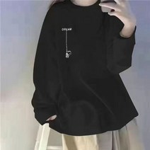 빅사이즈 후드 집업 오버 루즈 플러스 사이즈 y2k 가을 여성의 sweetshirts 사랑 인쇄 o-넥 풀 스웨터 캐주얼 느슨한 긴 소매 한국 스타일 kawaii 까마귀