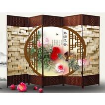 사용자 정의 스크린 파티션 목가적 인 밀짚 등나무 호텔 사무실 단단한 나무 접이식 스크린 거실 입구 도어 피팅 룸, 높이 2m  너비 50cm 양면