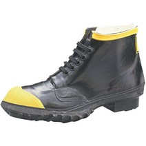 Ranger 15.2cm (6인치) 튼튼한 남성용 고무 스틸 토 작업화 블랙 & 옐로우