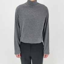봄 가을 겨울 범 기모 목폴라 긴팔티셔츠 / 검 흰 크림 먹 베