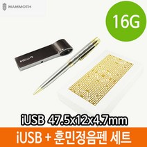 16G USB 메모리 훈민정음 볼펜 선물 세트 한지 매머드, undefined