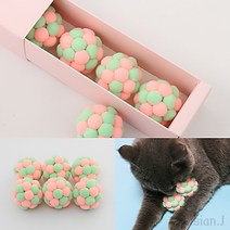 리시안제이 고양이 놀이볼 6P 고양이소리나는장난감 고양이혼자놀기